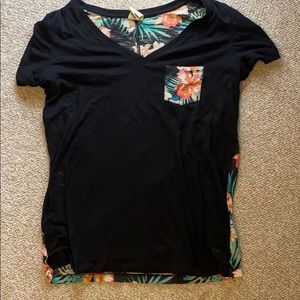 PINK Jungle Print Baseball Tee